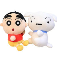 Wholesale 12pcs/lot 8inch Cute Anime Crayon Shin-chan plush toy Boneka little white dog Stuffed Animal Dolls Gifts for Children