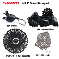 SRAM NX 11 Speed Set Bike Shifter Lever Rear Derailleur PG1130 11-42T Cassette PC1110 Chain 11s Groupset For MTB Bicycle Bike