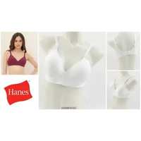 HANES Bra Wanita Tanpa Kawat Wireless Full Cup Busa Tipis HANES size XS s/d XL (bra 32B s/d 40D) Big