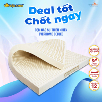 Đệm cao su thiên nhiên Everhome Deluxe - bảo hành 10 năm
