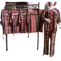 Setelan batik kulot panjang, lembayung bahan katun