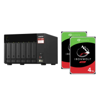 【QNAP 威聯通】搭希捷 4TB x2 ★ TS-673A-8G 6Bay NAS 網路儲存伺服器