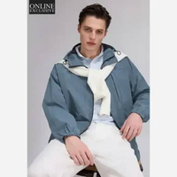 Giordano Men's (Online Exclusive) Nylon Jacket 0107506263 Neptune Blue M