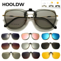 HOOLDW Men Photochromic Polarized Sunglasses Clip On Sunglasses Night Vision Glasses Women Driving Outdoor Sport Goggles Eyewear