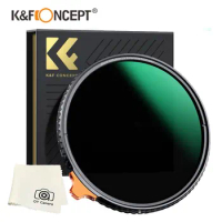 K&amp;F kf Concept 2in1 2 in 1 Black Pro Mist 1/4 0.25+ND2-32/ND8-128/ND2-400 Nano-X Series Camera Lens Filter 67mm 72mm 77mm 82mm