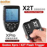 Godox Xpro-C Xpro-N Xpro-S X2T-C X2T-N X2T-S 1/8000s HSS Wireless Flash Trigger for Canon Nikon Sony Fuji Olympus Pentax