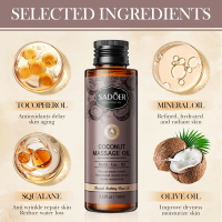 SADOER Fractionated Coconut Oil Basic Massage Oil Moisturizes Skin Body Essential Oil