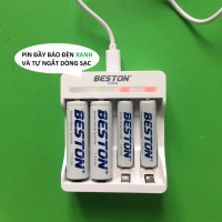 Bộ sạc pin tiểu Beston +4 pin dung lượng cao 1,2V 3000mAh