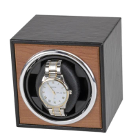 Electric Winder Watch Box Vertical Mini Automatic Rotation Leather Wood Electric Automatic Watch Winder Storage Display Box New