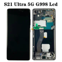 Super AMOLED Display Touch Screen For Samsung S21 Ultra 5G G998 G998F G998B/DS Lcd Display Defect Screen With Frame