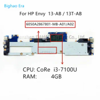 909250-601 909252-001 For HP Envy 13-AB 13T-AB Laptop Motherboard 6050A2867801-MB-A01 With I3/I5/I7 CPU 4GB/8GB/16GB RAM
