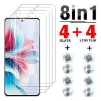 8IN1 Screen Protector Case For Oppo Reno11 F 5G Camera Lens Film For Oppo Reno11F Reno 11F Reno11 F 11 F F11 HD Tempered Glass