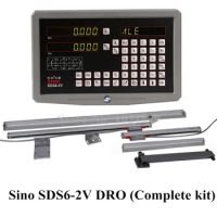 Milling Lathe DRO Digitial Readout Kit Sino SDS6-2V 2 Axis Digital Display and KA-300 Digital Optical Linear Glass Scale Ruler