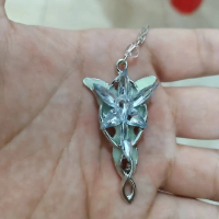 LOTR Kalung Artis Arwen Evenstar Silver 7 Kristal Glow in The Dark
