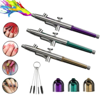 W-616 Airbrush Nails Art Accessories Paint Crafts Portable Nails Air Brush Gun with Compressor for Nail Manicure Replacement Kit
