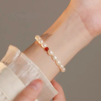 Gelang Mutiara Air Tawar 4-5mm Gelang Mutiara Baby Gelang Cantik Gelang Bangle Pearl Wanita Cewek
