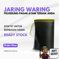 Jaring Hitam Anti Geser - Waring Tanaman Ternak & Pagar Ayam (List Kuning)