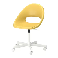 ELDBERGET/MALSKÄR 旋轉椅, 黃色/白色