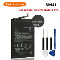 4500mAh BM4J Original Battery For Xiaomi Redmi Note 8 Pro Note8 Pro Genuine Replacement Phone Battery + Free Tools