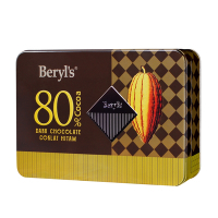 Beryl s 80%可可含量黑巧克力-鐵盒裝(108g)