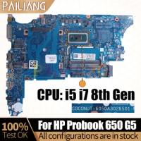 For HP Probook 650 G5 Notebook Mainboard Laptop 6050A3028501 i5 i7 8th Gen L58731-601 L58733-601 001 Motherboard Full Tested