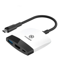 【HAGiBiS 海備思】Switch擴充器 4K UHD+USB3.0+PD(黑白配色)