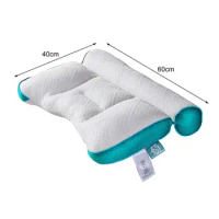 Memory Foam Neck Pillow Stretchy Neck Pillowcase Memory Foam Neck Support Pillow for Side Back Stomach Sleepers for Bedroom
