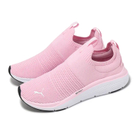 【PUMA】慢跑鞋 Softride Pro Echo Slip-On 粉紅 男鞋 女鞋 運動鞋 無鞋帶 套入式(378691-09)