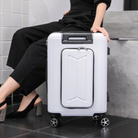 Travel Suit rolling Luggage wheel Trolley women fashion Box men Valise with laptop bag 20/24'' carry ons