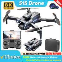 New S1S Mini Drone Profesional 8K HD Camera Obstacle Avoidance Aerial Photography Brushless Foldable Quadcopter