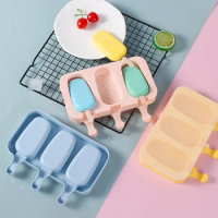 Silicone Ice Cream Mold Popsicle Molds with Lid DIY Homemade Ice Lolly Mold Ice Cream Popsicle Ice Pop Maker Eco-Friendly Mould