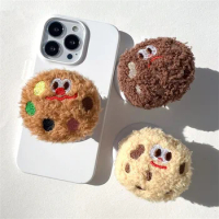 INS Cute 3D Funny Fur Cookies For Magsafe Magnetic Phone Griptok Grip Tok Stand For iPhone Wireless Charging Holder Bracket Ring