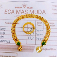 Gelang tangan wanita motif kelabang free cincin berlapis emas muda asli 3gram 17,7k Best seller