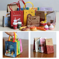 1/6 Scale Dollhouse Miniature Food Kraft Paper Bag for Blyth BJD Shopping Bags Prertend Play Mini Kitchen Accessories Toy