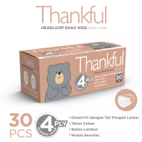 Thankful Thankful Face Mask Kids Headloop Daily 30s