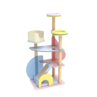 Manufacturer Supply New Design Large Cat Tree Polyester Acrylic Cat Tree Tower