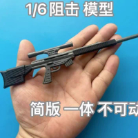 zqn 1/6 Soldier Unlaunchable Plastic Sniper Rifle Model for 12'' Male Figure