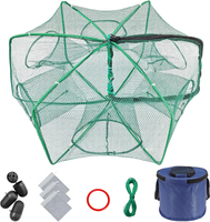Minnow Trap 24in*10in” with Foldable Fishing Net & Collapsible Fish Bucket - Crab Crawfish Shrimp Tr