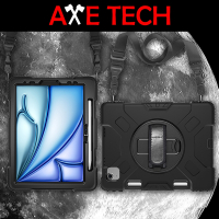 AXE TECH 11吋 iPad Air M3/M2/第5代/第4代、Pro 1-4代 強固型軍規防摔殼 - 黑色