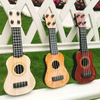 Kids Classical Ukulele Guitar Toy Lightweight Early Education Small Guitar Party Supplies Adjustable for Children Holiday Gifts