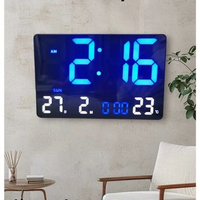 Jam Dinding Digital & Jam Meja LED Dengan Layar Besar & Jam Digital LED Besar Tampilan JH-2619 LED B