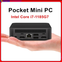 Topton Pocket PC Intel i7 1185G7 Mini PC Gaming Windows 11 Desktop Gaming Mini Computer Office Barebone DDR4 NVMe NUC 4K HTPC