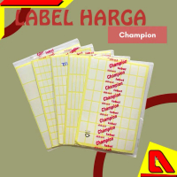 Label Kertas Tempel Champion/ Kertas Label Harga Champion All Ukuran Ecer