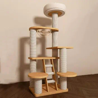 Cat Climbing Frame, Nest Tree Games, Park Tree, Wooden House for Cats, Scraper, Large Tree Tower, Pet Furniture Supplies