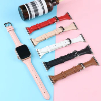 Leather Loop Strap For Apple Watch Series 7 41mm 45mm 38mm 42mm Bracelet belt For Apple Watch Band 44mm 40mm SE 6 5 4 Watchband