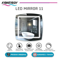Fantasy LED Mirror 3 Color Touch Screen - Cermin Rias 60x80cm Cermin LED Dinding Cermin Make Up Cerm