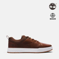 Timberland官方旗艦 男款棕色皮革低筒休閒鞋|A5Z1S358