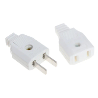 US 2 Flat Pin AC kuasa elektrik Male Plug Female soket Outlet Adapter Wire