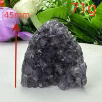 Natural Amethyst Crystal Cave Quartz Raw Crystal Healing Stone Crafts Purple Mineral Crystal Rock Herbarium Decoration Feng Shui