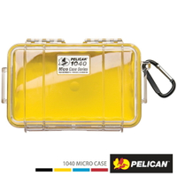 限時★..  美國 PELICAN 1040 Micro Case 微型防水氣密箱-透明 黃色 公司貨【全館點數13倍送】